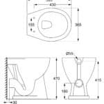 Rimless LL Doc M toilet tech spec